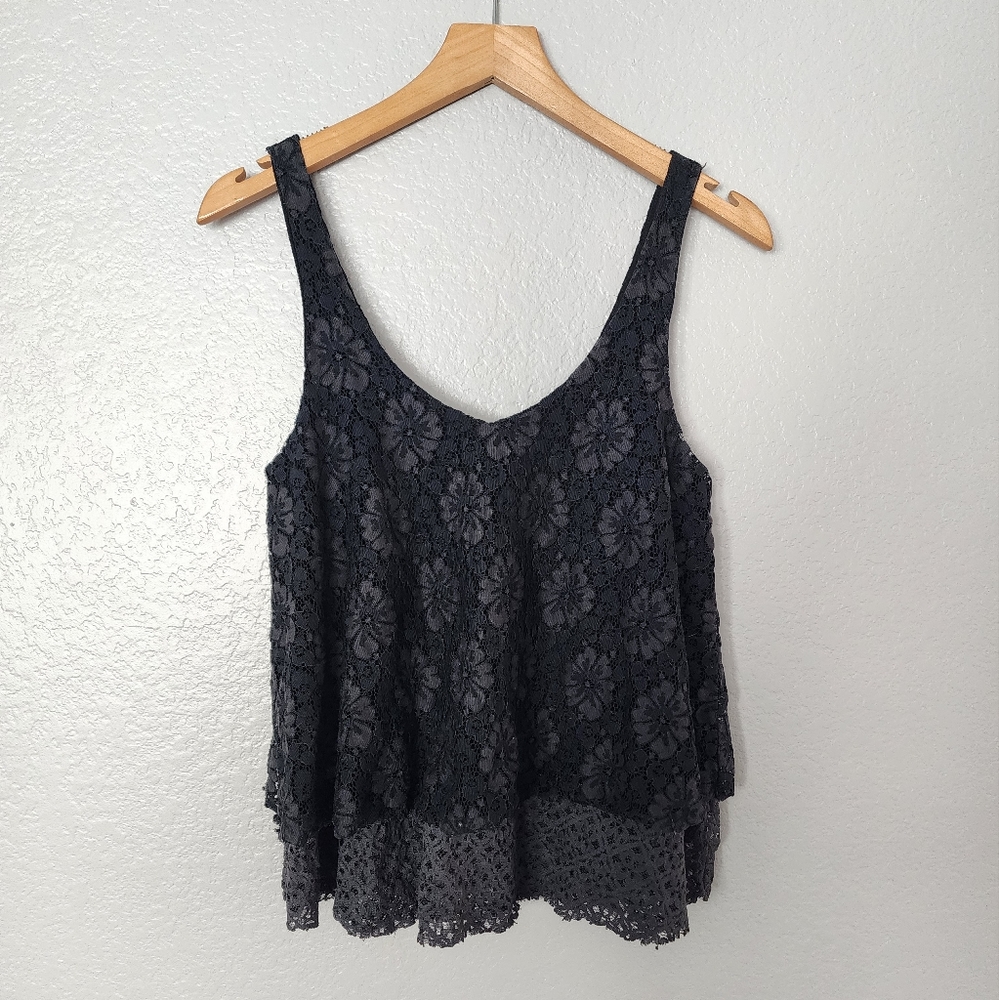 American Eagle Soft Joie Black Lace Top